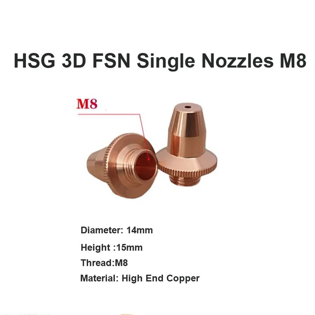 HSG 3D FSN فوهات واحدة M8 