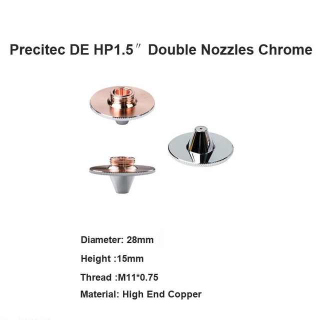 Precitec DE HP1.5″فوهات مزدوجة كروم