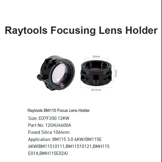 Raytools BM115 حامل عدسة التركيز D37 F200 12kw
