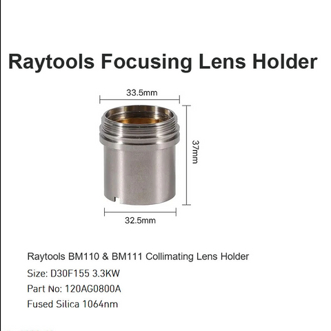 Raytools BM110 & BM111 حامل العدسات المتوازية D30 F155 3.3KW
