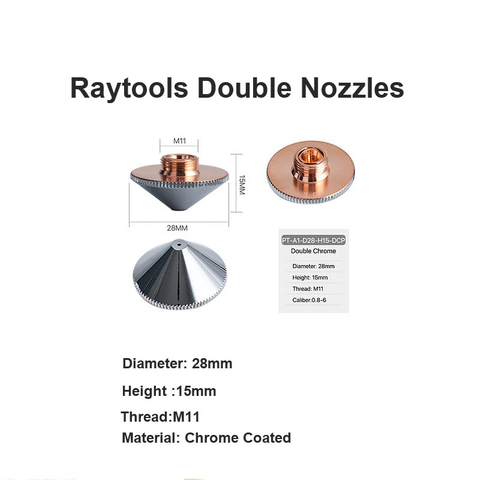 Raytools فوهات مزدوجة PT-A1-D28-H15-DCP