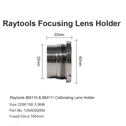 Raytools BM110 & BM111 حامل عدسة Collimating D30 F100 3.3 KW