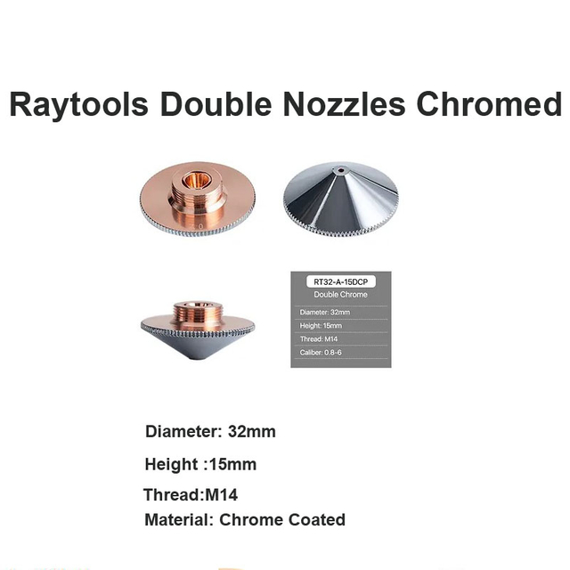 Raytools فوهات مزدوجة مطلية بالكروم