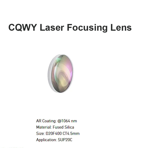 عدسة التركيز بالليزر CQWY D20 F400 CT4.5mm